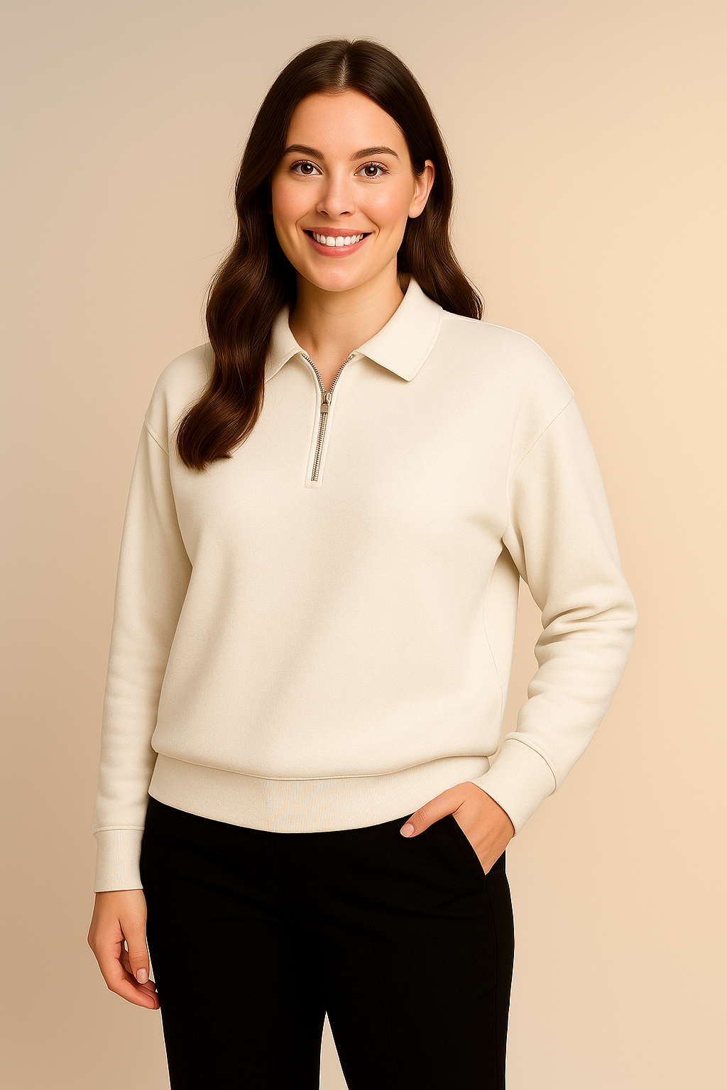 Ladies LUX 1/4 Zip Sweater