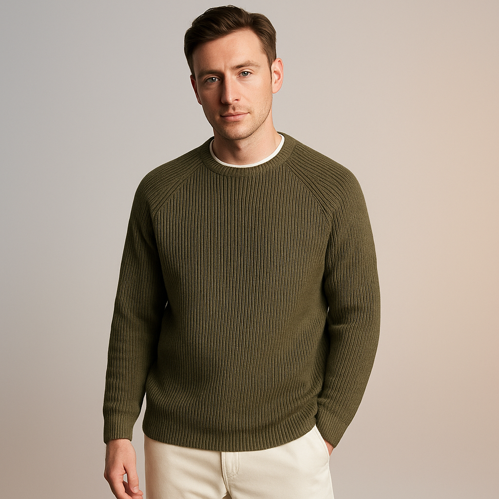 Men's Khaki LUX Knit Sweater