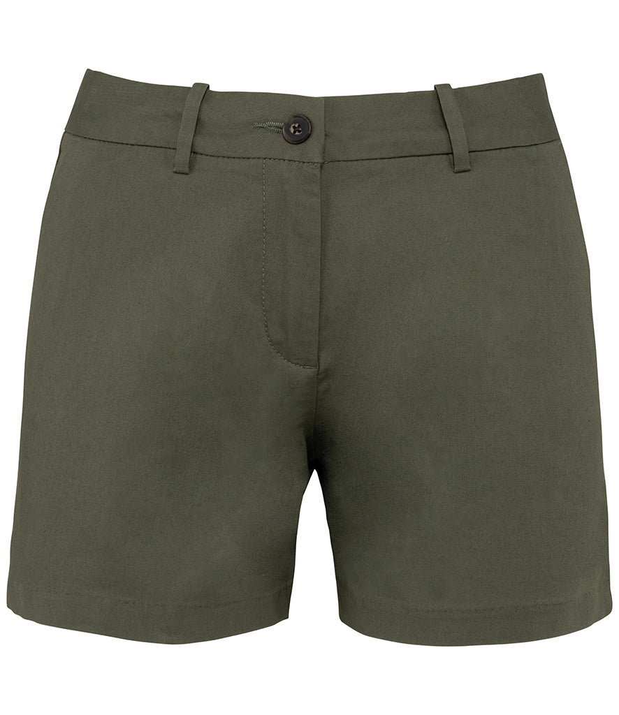 Ladies STRIDE Khaki Chino Shorts