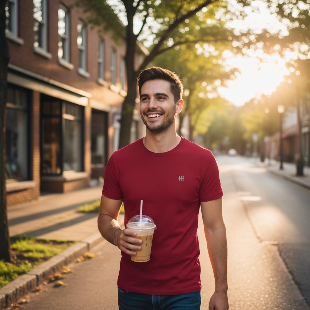 Men's SIMPL Straight-Cut T-shirt (White)