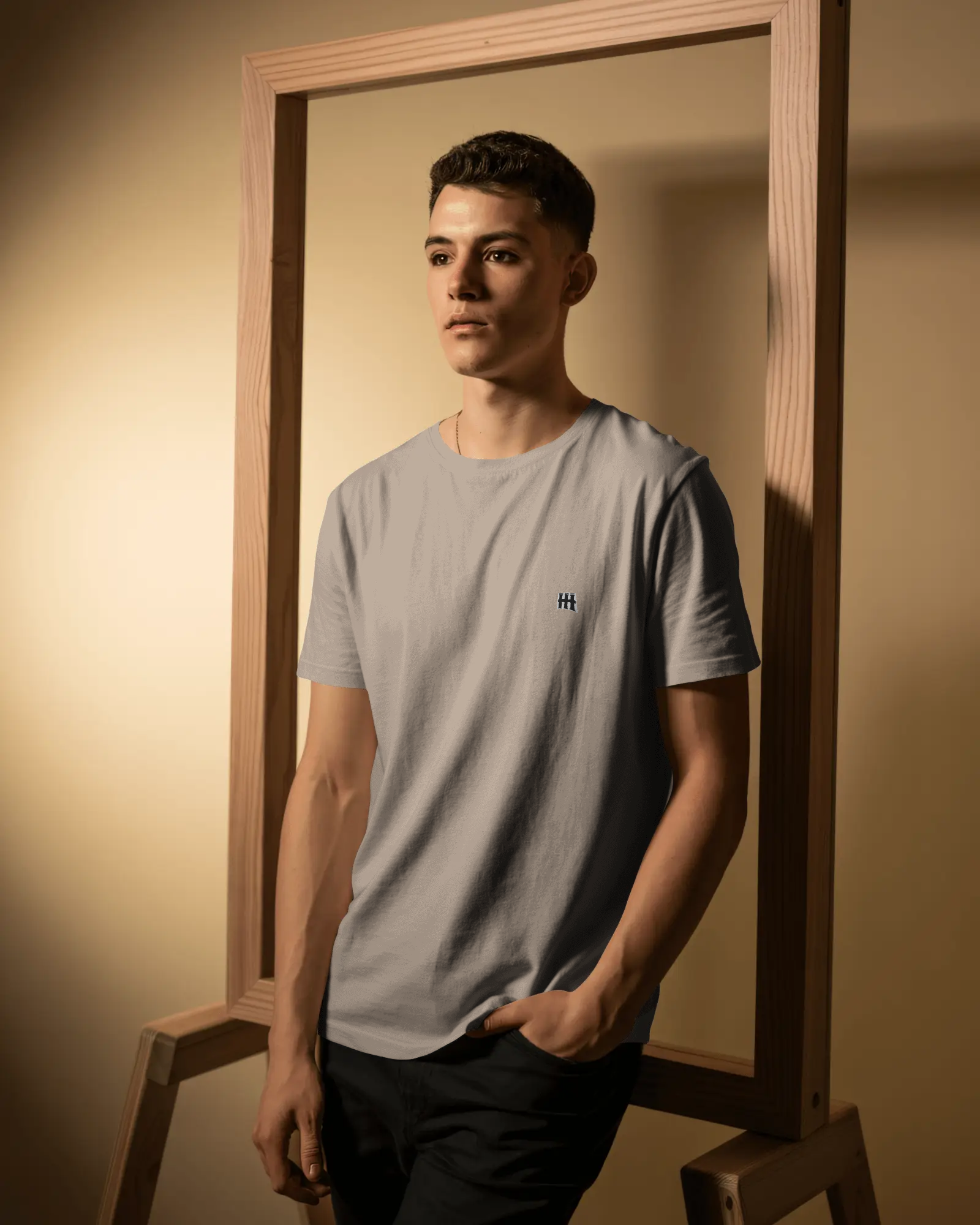 Men's SIMPL Straight-Cut T-shirt (Black)